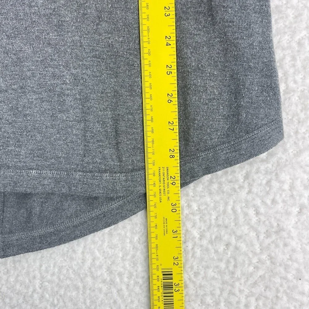 Soft Surroundings Gray Back Zip Up Tunic Shirt‎ Womens Long Sleeve Size Medium